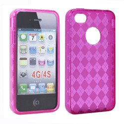 iPhone 4S 4 Argley TPU Gel Case (Hot Pink)